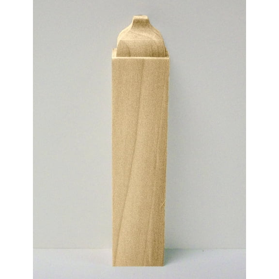 Hardwood Baseboard Middle Block 7/8" x 1-3/8" x 6-1/2" Tall EWBB62, Maple