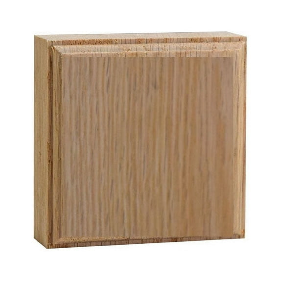 Hardwood Casing Corner Block 1" x 3" Square EWAP31, Red Oak