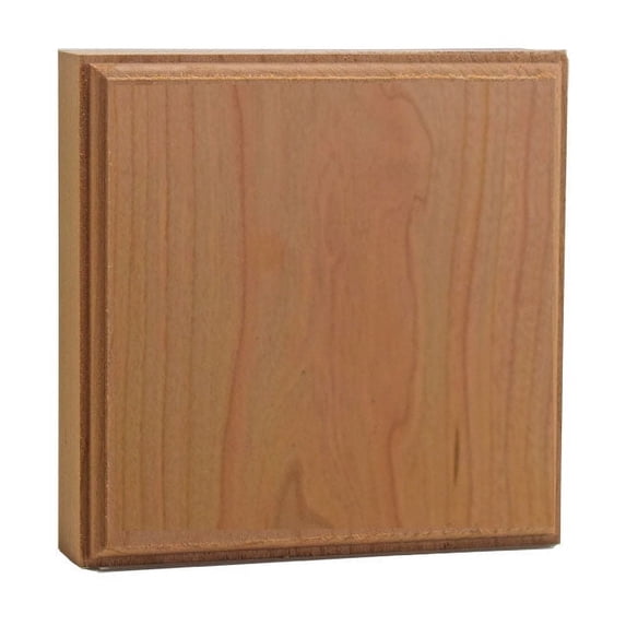 Hardwood Casing Corner Block 1" x 4" Square EWAP41, Cherry