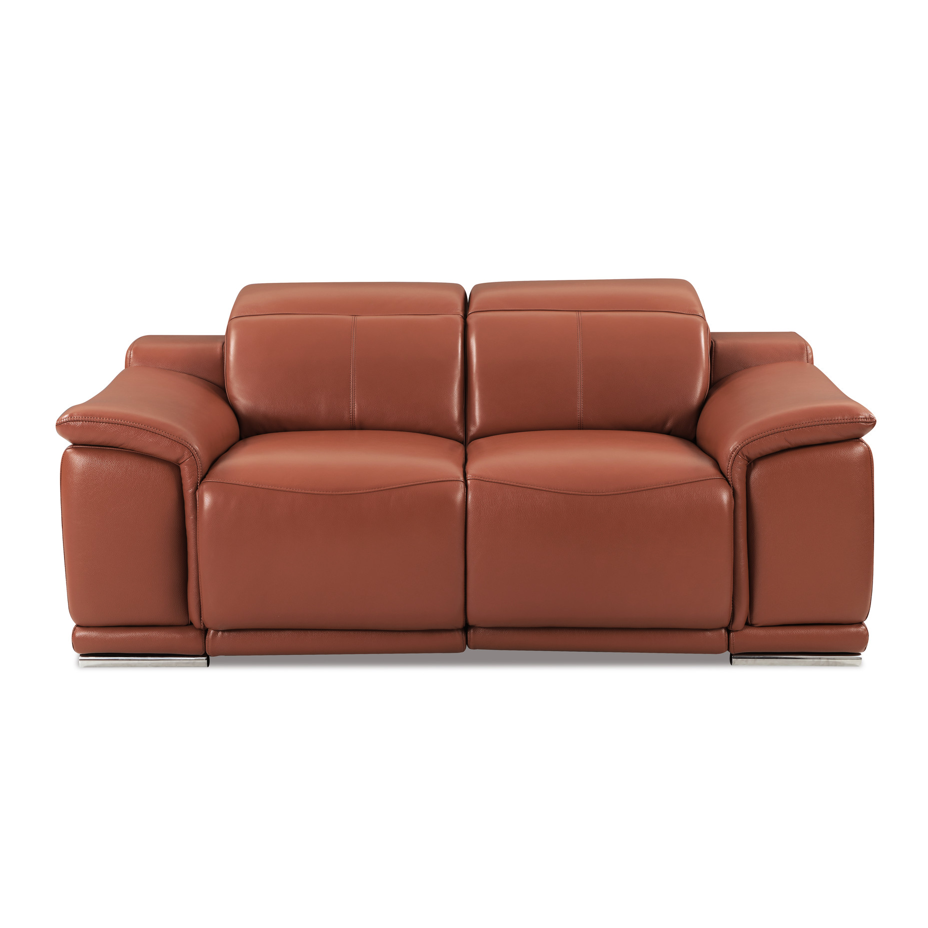 Hardwood Constructed Reclining With Leather Seat High Padding