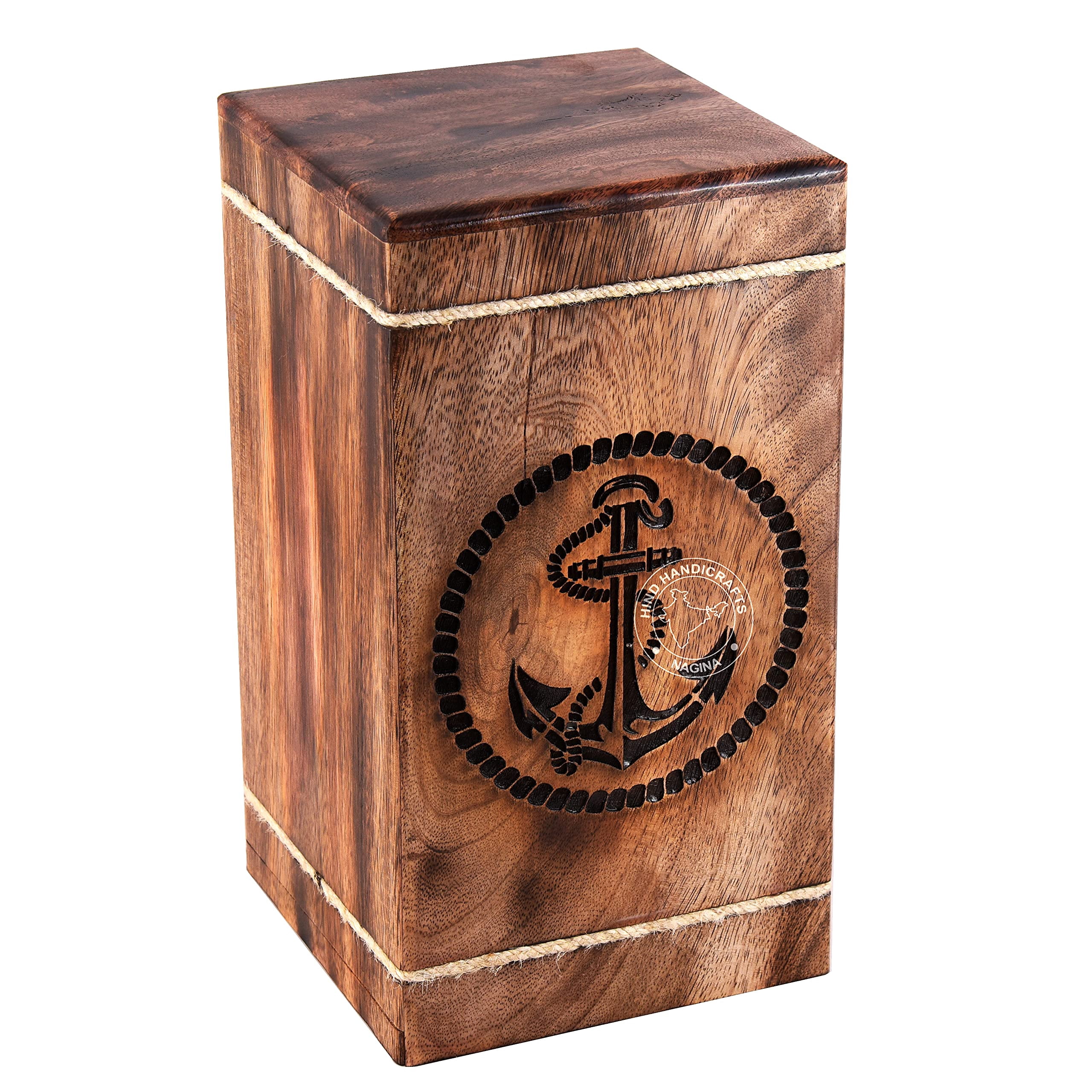 Hardwood Cremation Urns for Human Ashes Adult Large - Wooden Burial Urn ...