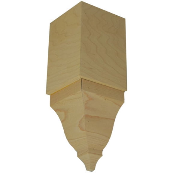 Hardwood Crown Molding Inside Corner Block EWCR81, Maple
