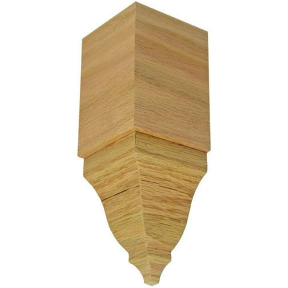 Hardwood Crown Molding Inside Corner Block EWCR81, Red Oak