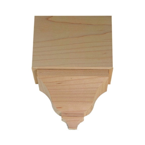 Hardwood Crown Molding Middle Block EWCR62, Maple