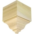 thumbnail image 1 of Hardwood Crown Moulding Outside Corner Block EWCR63, Poplar, 1 of 8