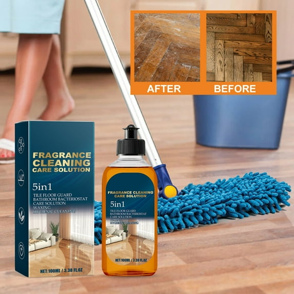 Hardwood Floor Cleaner, Marble Floor Cleaner, Floor Dusters for Hardwood Paired Solution, Scented Waxing & Sanitizing Care Liquid, for Restoring Shine to Wooden Floor Cleaner,