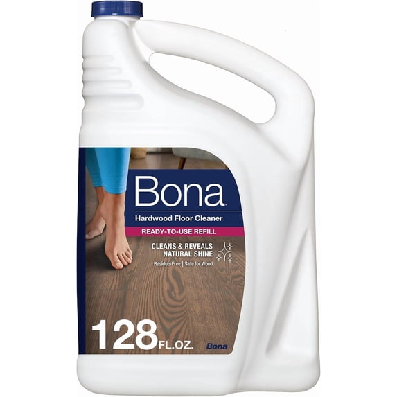 Hardwood Floor Cleaner Refill - 128 Liquid Ounces - Unscented - Suitable for Spray Mops and Spray Bottles - No Residue Hardwood Floor Cleaning Solution