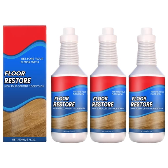 Hardwood Floor Restorer and Shine Enhancer, Floor Restore Cleaner & Polish for Tile, Laminate, Vinyl and Bamboo Floors, Multi Surface Floor Renewal Cleaner with Protective Finish 3 Pcs