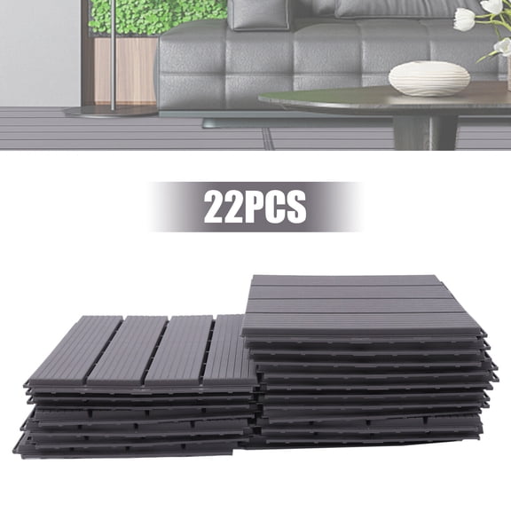 Hardwood Interlocking Patio Deck Tiles(12''x12''), Westminster Grey Wood Interlocking Flooring Tiles Interlocking Patio Tiles Wood Deck Tiles Interlocking, Patio Tiles Outdoor Interlocking