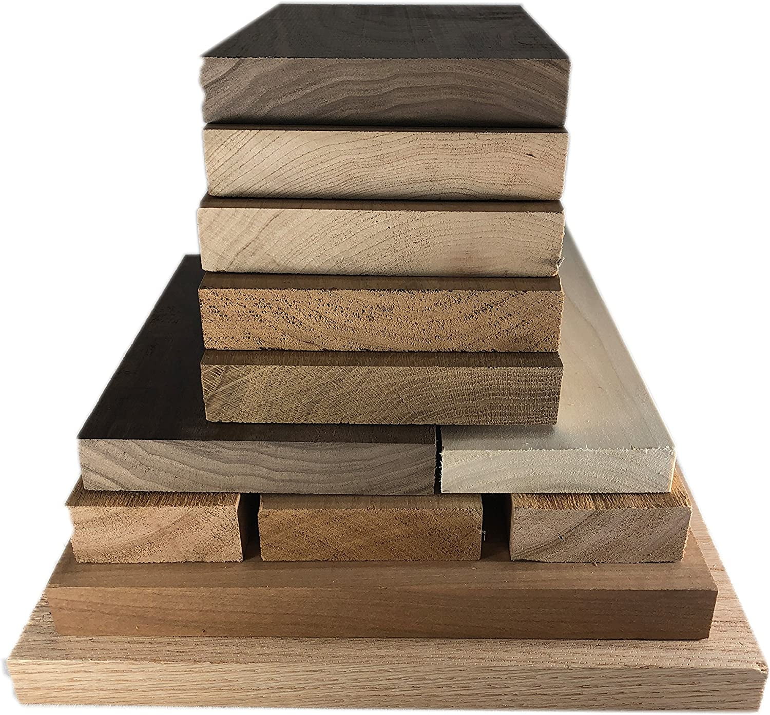 Hardwood Lumber Assortment - Mixed Species - Large Box of Hobby Wood  Perfect Boards  Clear Lumber. NO Scrap, Defects, Knots, and/or End Checks. Lumber Perfect for Odds and Ends.
