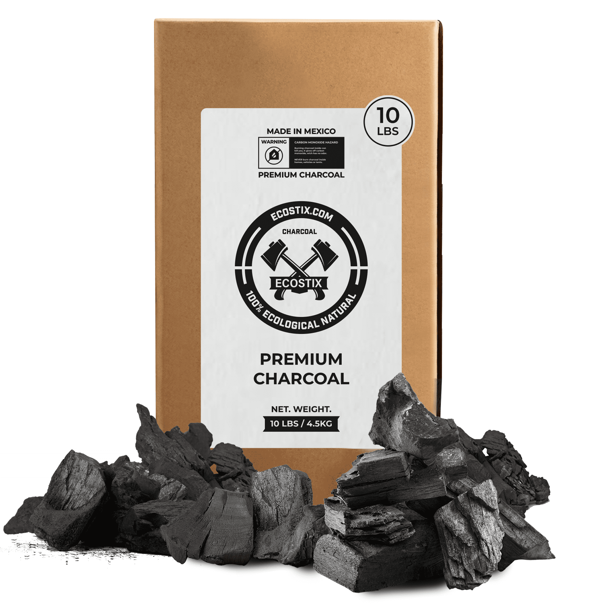 Hardwood Lump Charcoal 100 All Natural Super Premium Burns Hotter