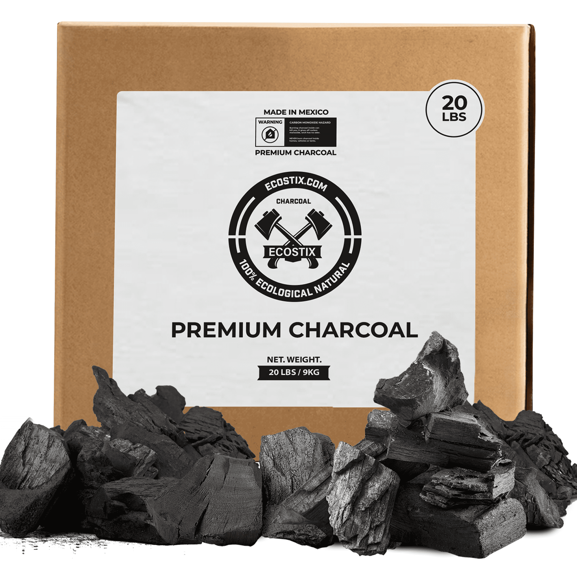 Hardwood Lump Charcoal 100 All Natural Super Premium Burns Hotter