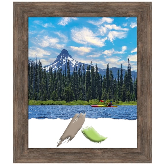 Hardwood Mocha Wood Picture Frame, Photo Frame, Art Frame