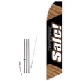 thumbnail image 1 of Hardwood Sale! Black Super Novo Feather Flag - Complete with 15ft Pole Set and Ground Spike, 1 of 1