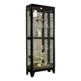 thumbnail image 1 of Hardwood Side-Entry 5 Shelf Curio Cabinet in Onyx Black by Pulaski Furniture, 1 of 10