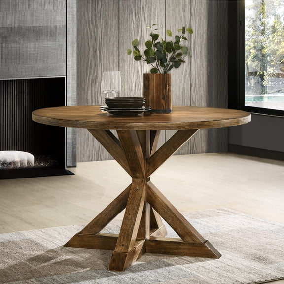 Hardwood Table | Cross - Buck Base Feature | Festive Meals