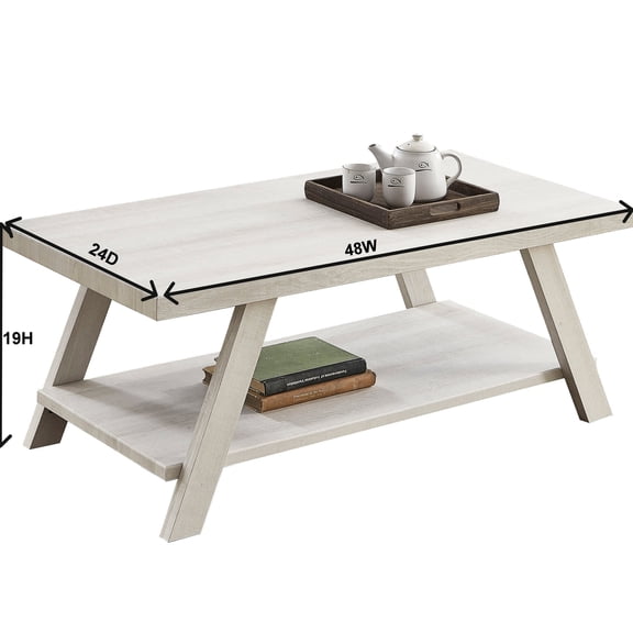 Hardwood Veneer Surface - Shelf for Storage - Coffee Table in Foyer - Good Visual Effect