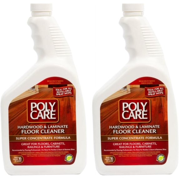 Hardwood floor cleaner super concentrate - 40 ounces (2 pack) - Fresh - Dilute concentrate with water for spray mop and spray bottle - No residue floor cleaning solution