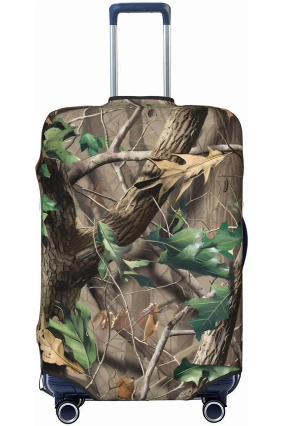 Hardwoods Green Camo Luggage Cover for Suitcase, Funny Anti-scratch Suitcase Cover Protector Fit 25" - 28"