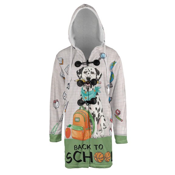 Hardworking Dalmatian Ready Back to School New Year Classes All Over Print 3D Hooded Duffle Toggle Coat Dog Lover - 12011