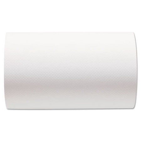 Hardwound Paper Towel Roll,Nonperforated,9 x 400ft,White,6 Rolls/Carton