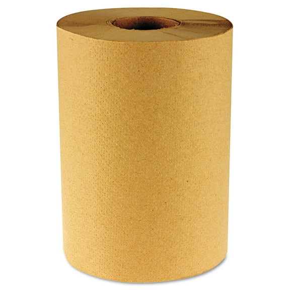 Hardwound Paper Towels, Nonperforated 1-Ply Natural, 800 Ft, 6 Rolls/carton | Bundle of 5 Cartons