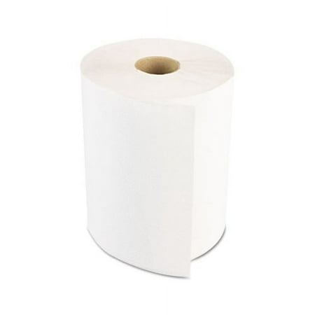 Hardwound Paper Towels Nonperforated 1-Ply White, 350 ft, 12 Rolls/Carton