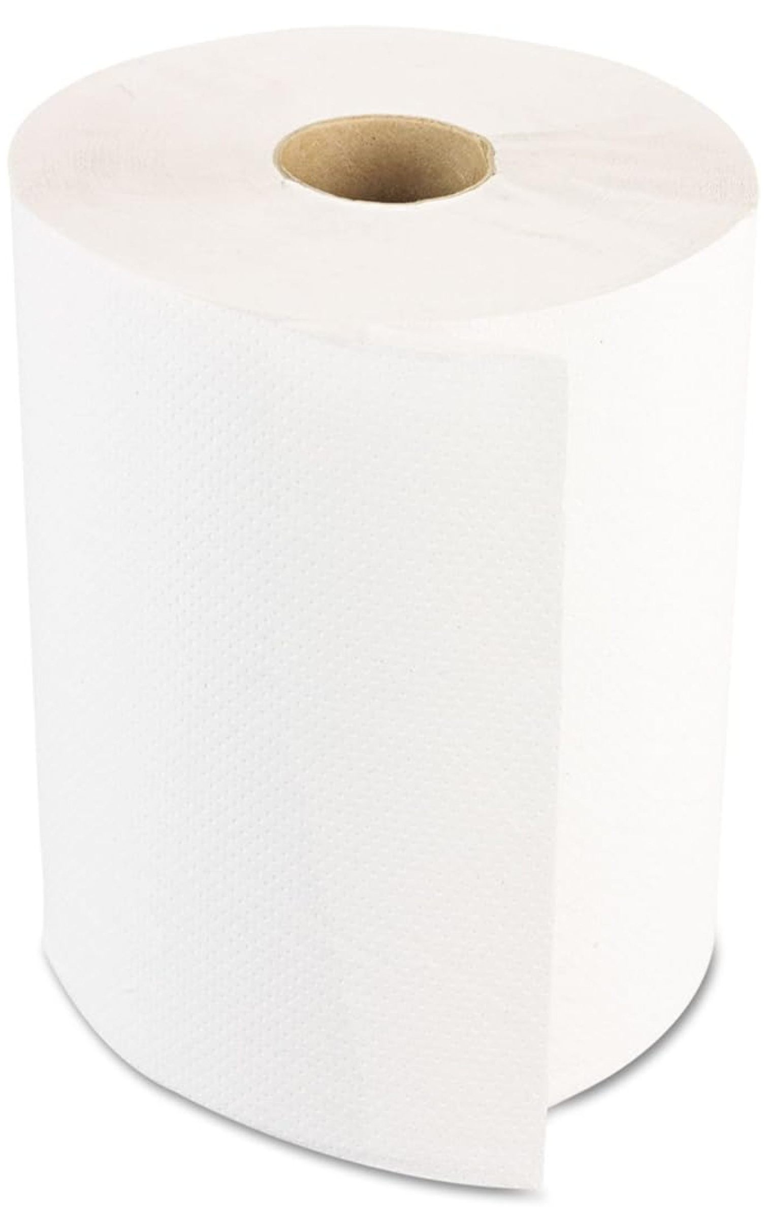 Hardwound Paper Towels, Nonperforated 1-Ply White, 8" W, 2" , 350'/Roll