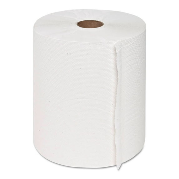 Hardwound Roll Towels, 1-Ply, White, 8" x 350 ft, 12 Rolls/Carton