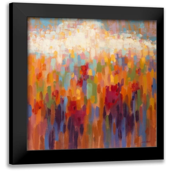 Hardy, Claire 12x12 Black Modern Framed Museum Art Print Titled - Poppy Mosaic