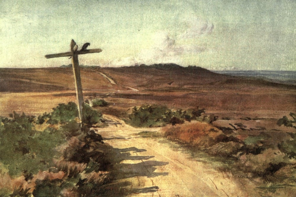 Hardy Country Water-colours 1900 Bere Heath in autumn Canvas Art - Walter Tyndale (18 x 24)