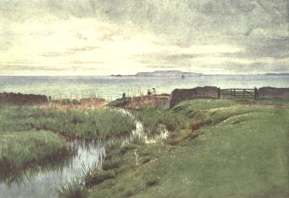 Hardy Country Water-colours 1900 Portland from Weymouth Bay Canvas Art - Walter Tyndale (18 x 24)