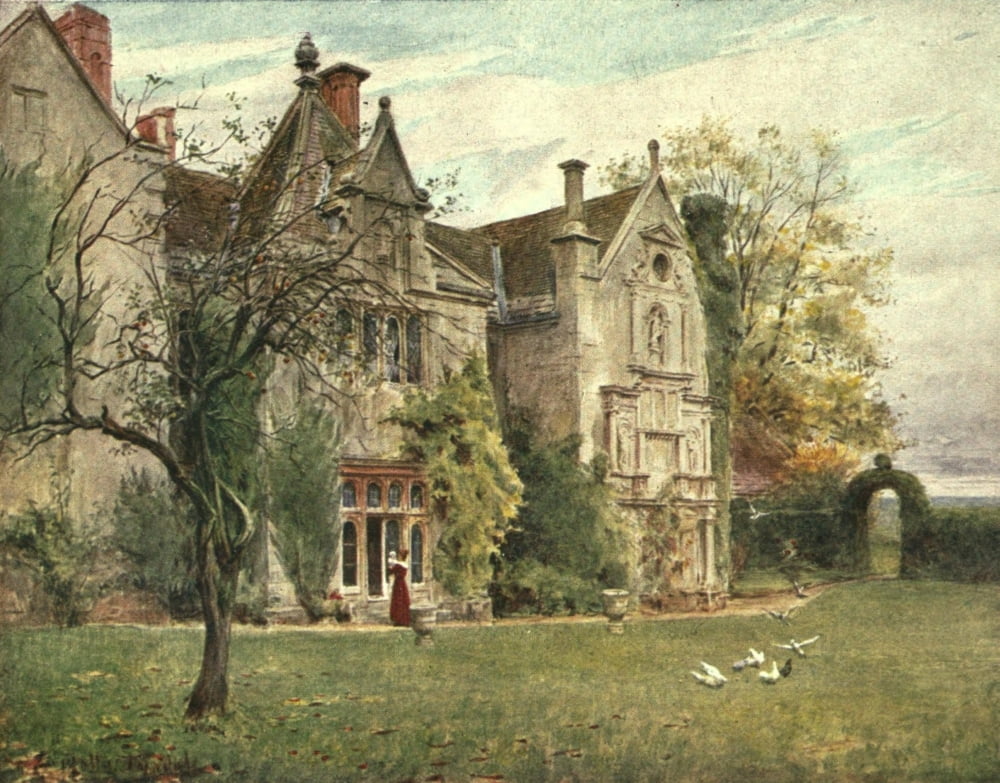 Hardy Country Water-colours 1900 Waterstone House Dorset Canvas Art - Walter Tyndale (18 x 24)