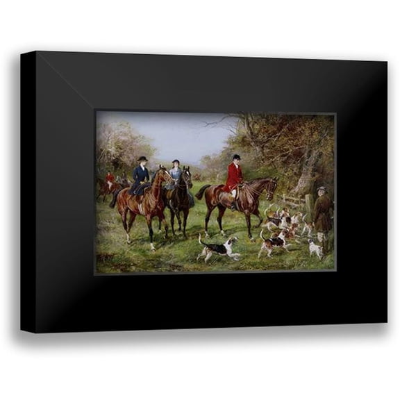 Hardy, Heywood 14x11 Black Modern Framed Museum Art Print Titled - Going To Cover (Man With Red Jacket)