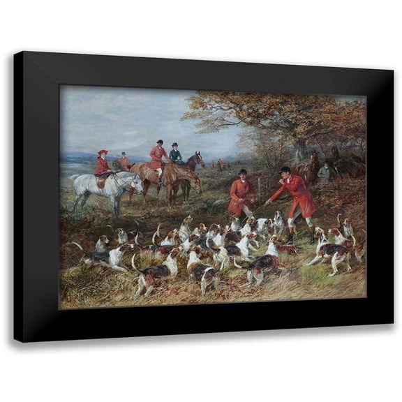Hardy, Heywood 14x11 Black Modern Framed Museum Art Print Titled - Hunters and Hounds