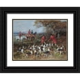 thumbnail image 1 of Hardy, Heywood 14x11 Black Ornate Wood Framed with Double Matting Museum Art Print Titled - Hunters and Hounds, 1 of 4