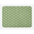 thumbnail image 1 of Hare Bath Mat, Funny Animals Jackrabbits with Floral Wreath Wildlife Mammals Exotic Safari, Plush Bathroom Decor Mat with Non Slip Backing, 29.5" X 17.5", Cream Reseda Green, by Ambesonne, 1 of 2