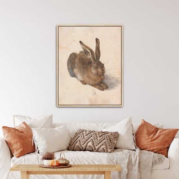 Hare By Albrecht Durer Canvas Print Hare Wall Art Rabbit Wall Art (B0051)