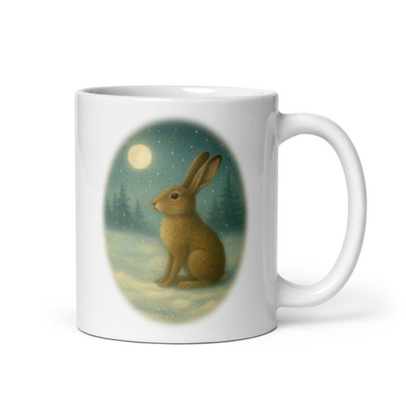 Hare Cistmas Mug Vintage Winter Woodland Tea Cup.jpg