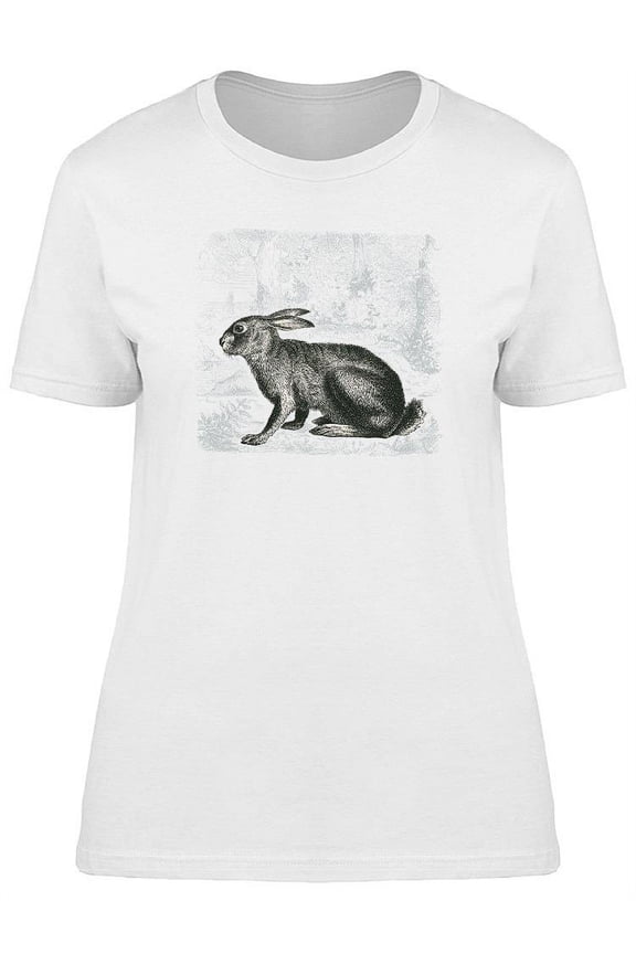 Hare Retro Design T-Shirt Women -Image by Shutterstock, Female Medium