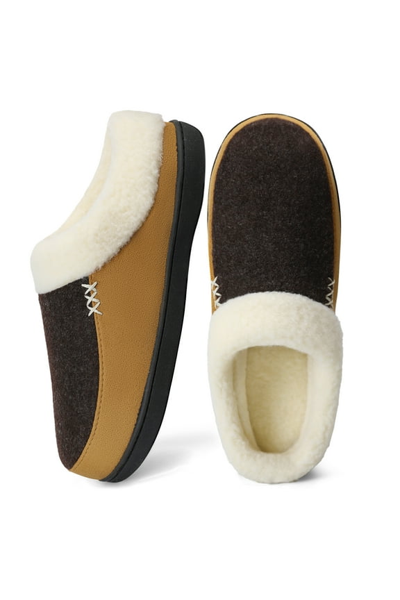 Harebell Men's Moccasin Slippers Memory Foam Slippers for Men Indoor Outdoor House Shoes