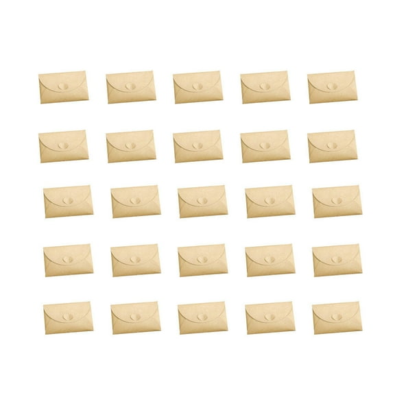 Homoyoyo Khaki Heart Clasp Envelopes, Biodegradable, Practical for Storage 100Pcs