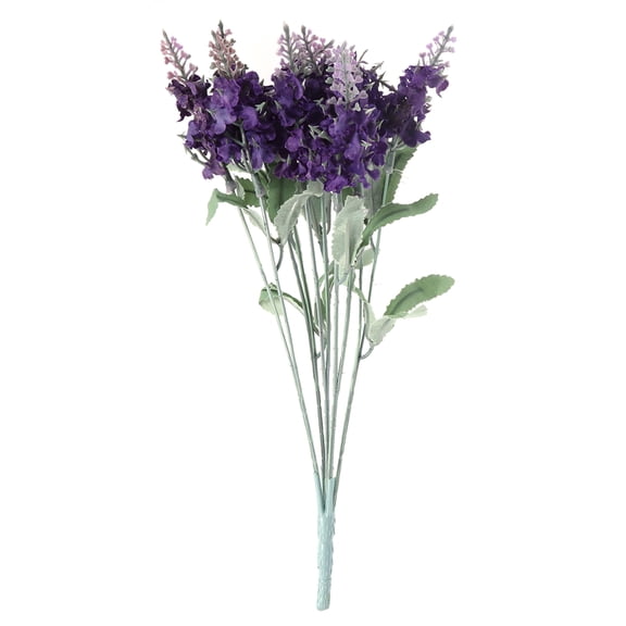 Homoyoyo Faux Lavender Bouquet Vivid Color Forever Blooming Home Office Decor 10Pcs