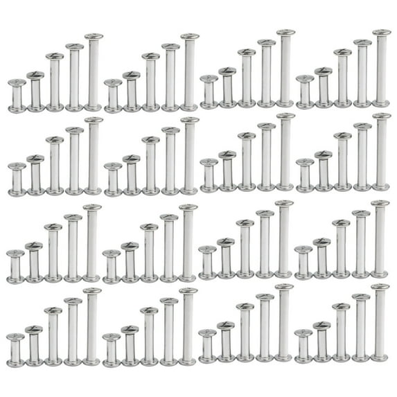 Homoyoyo 120Pcs Steel Screw Rivets for Photo Album Binding Metal Fasteners