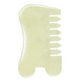 Hareemi 1pc Gua Sha Comb Scalp Massage Stone Face Head Scraping Tool Gua Sha Jade Body Skin Care