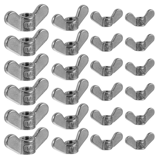 Hareemi 24 Pcs Wing Nut Stainless Steel Handle Nut Butterflies Wing ...