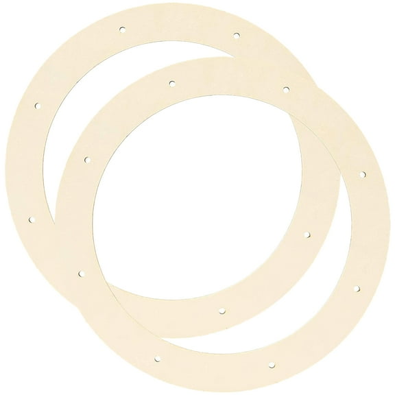 Homoyoyo Round Wooden Wreath Base for DIY Crafts Unfinished Wood 2Pcs