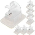 Hareemi 8pcs Curtain Rod Adhesive Brackets Adhesive Shower Curtain Rod