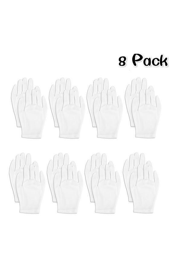 White Nylon Gloves Lightweight Breathable Protective Work Gloves for Men and Women