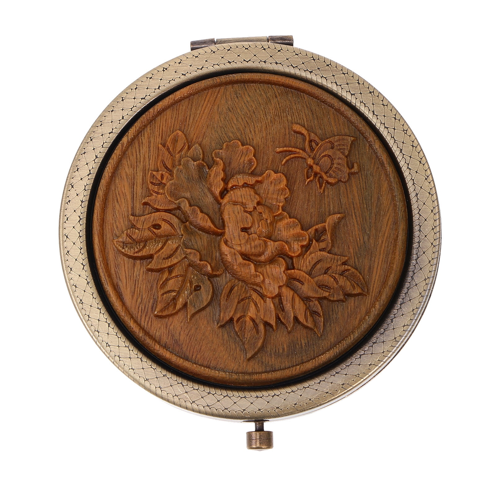 Hareemi Vintage Style Makeup Mirror Folding Compact Cosmetics Mirror